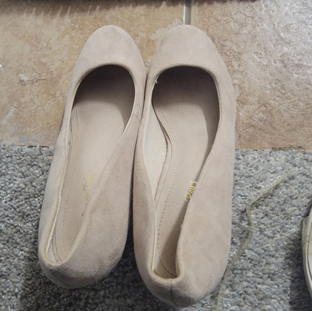 Women's Cream Flats By Dreampair